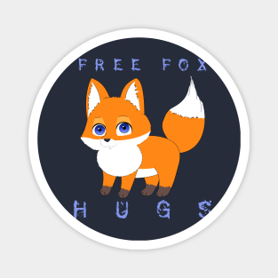 FREE FOX HUGS FUNNY CUTE T-shirt Magnet